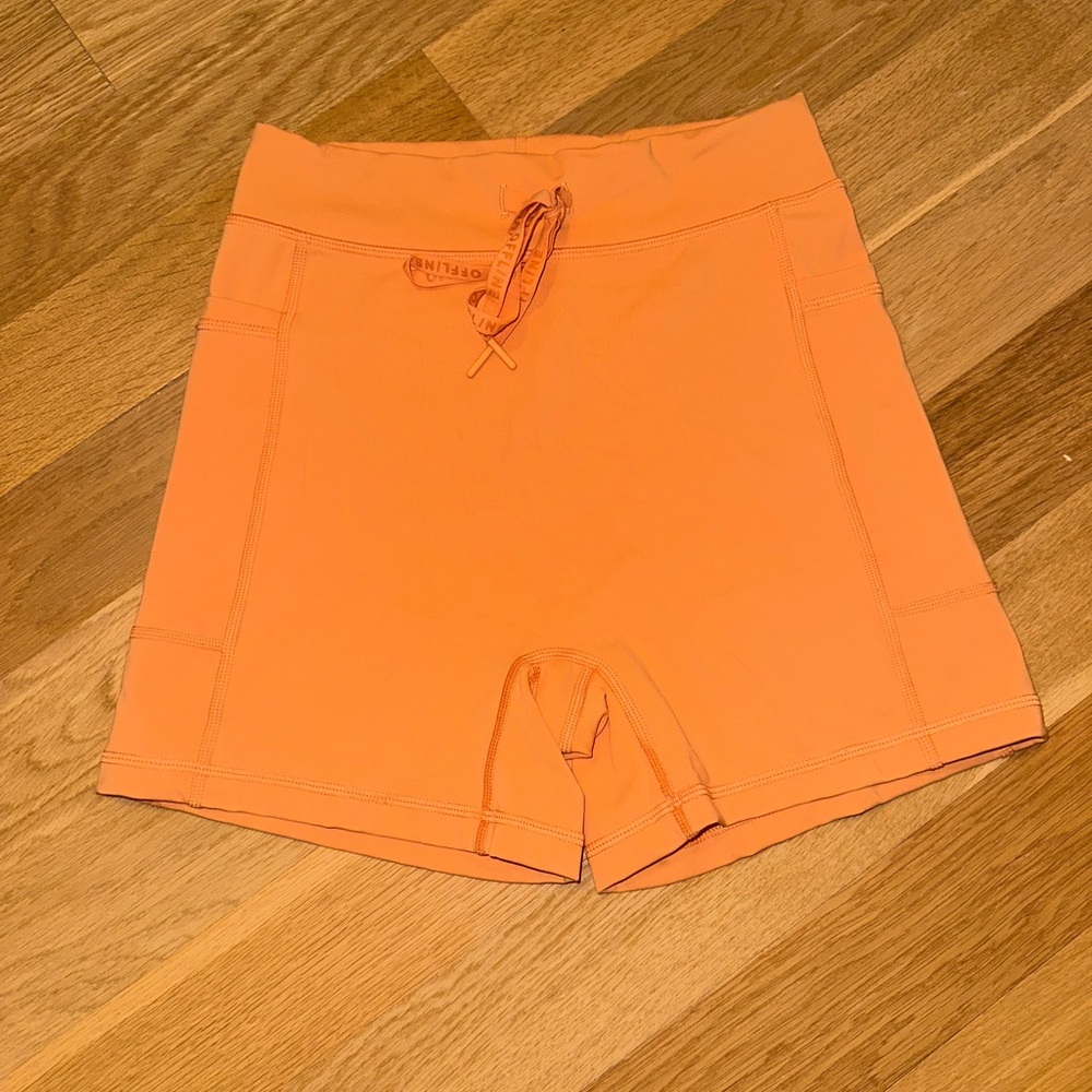 Aerie Orange Bike Shorts
